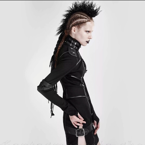 PUNK RAVE The Secret Order Dress Black Women's Small Goth Punk Grunge Emo - Picture 4 of 16